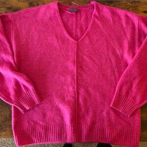 Vince Camuto Fuchsia V-Neck Sweater